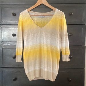 Michael Stars Light Sweater Yellow Beige Cream Size 1